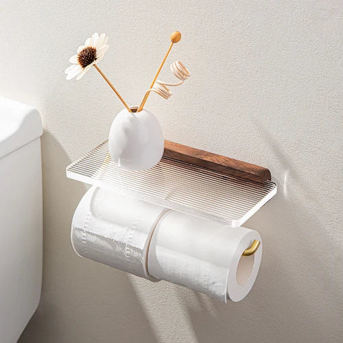 Wooden Toilet Paper Holder