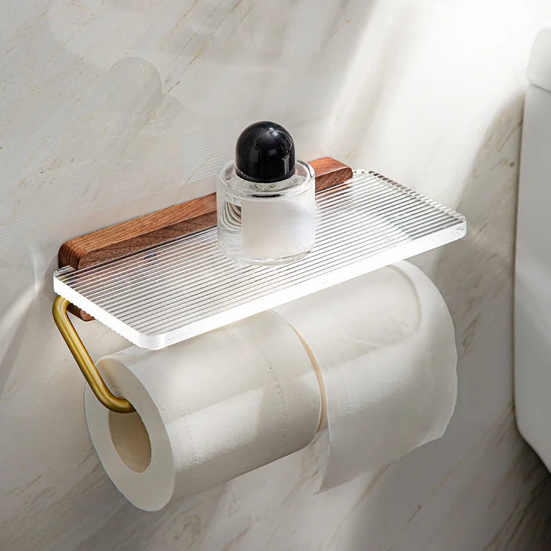 Wooden Toilet Paper Holder