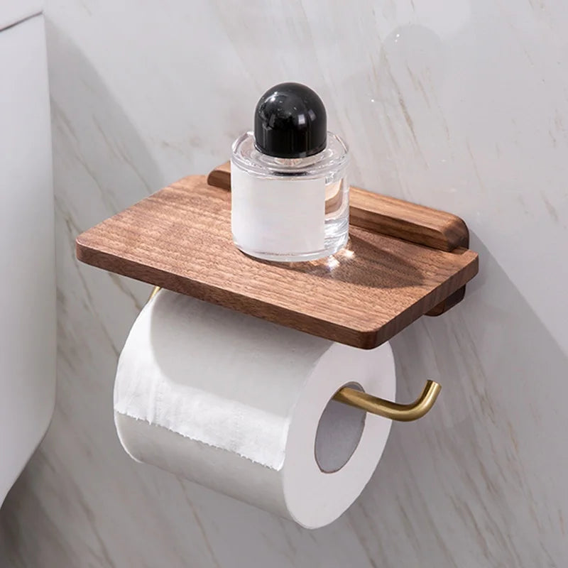 Wooden Toilet Paper Holder