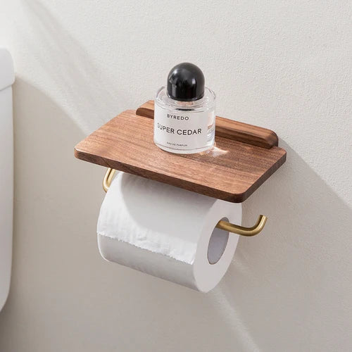 Wooden Toilet Paper Holder