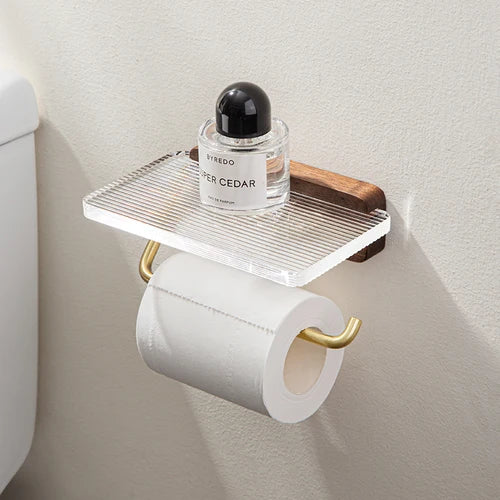 Wooden Toilet Paper Holder