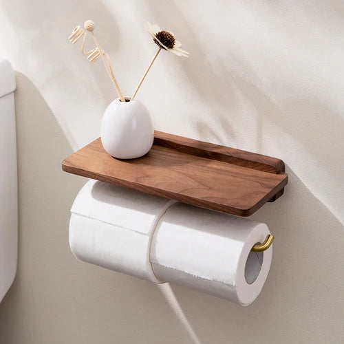 Wooden Toilet Paper Holder